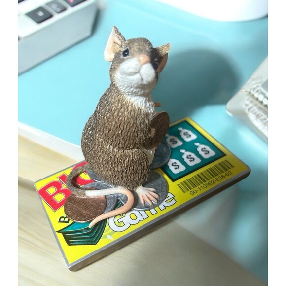 Munro Other - Mouse Decor After The Party Scratch Win Lottery Ticket Vtg Limited Edition Mice